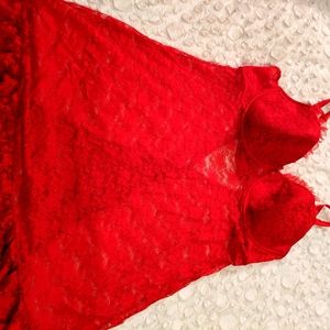 Avenue 26/28 cherry red Lingerie dress